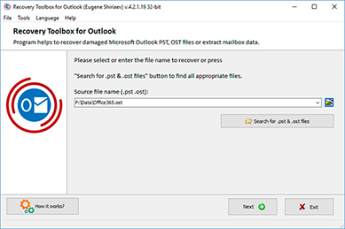 File data Outlook tidak dapat diakses