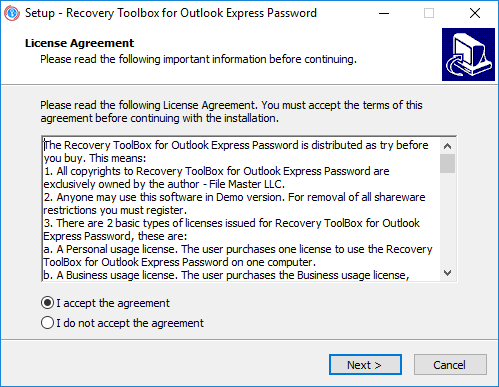 alat pemulihan untuk kata sandi Outlook Express